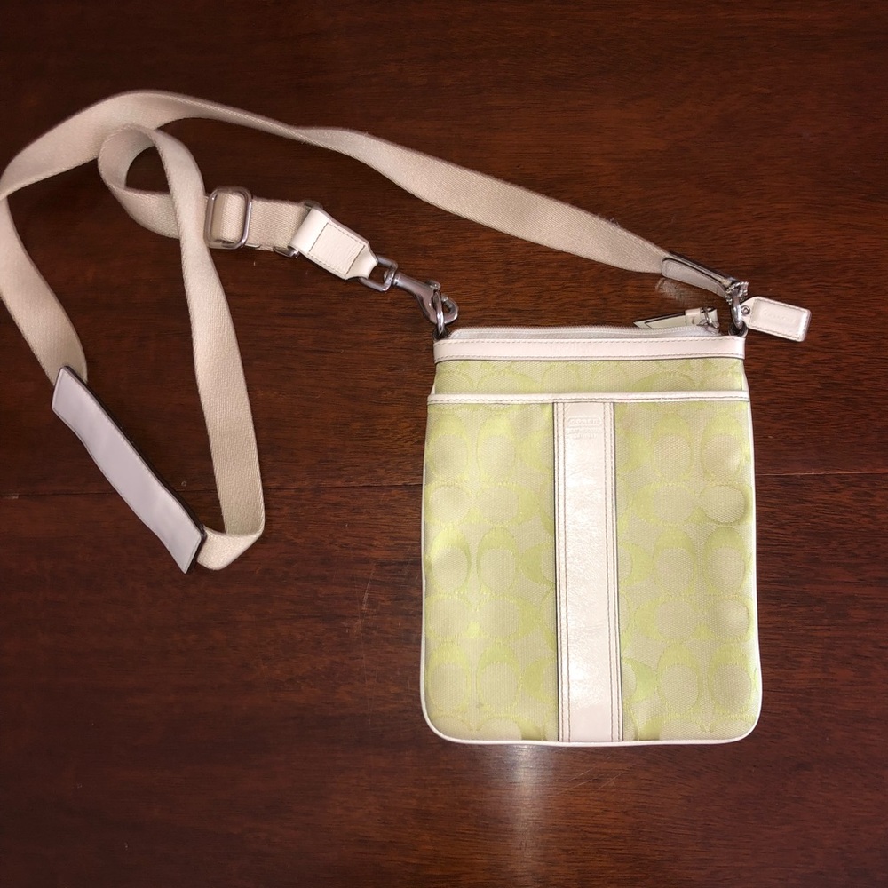 Coach signature cross body purse
